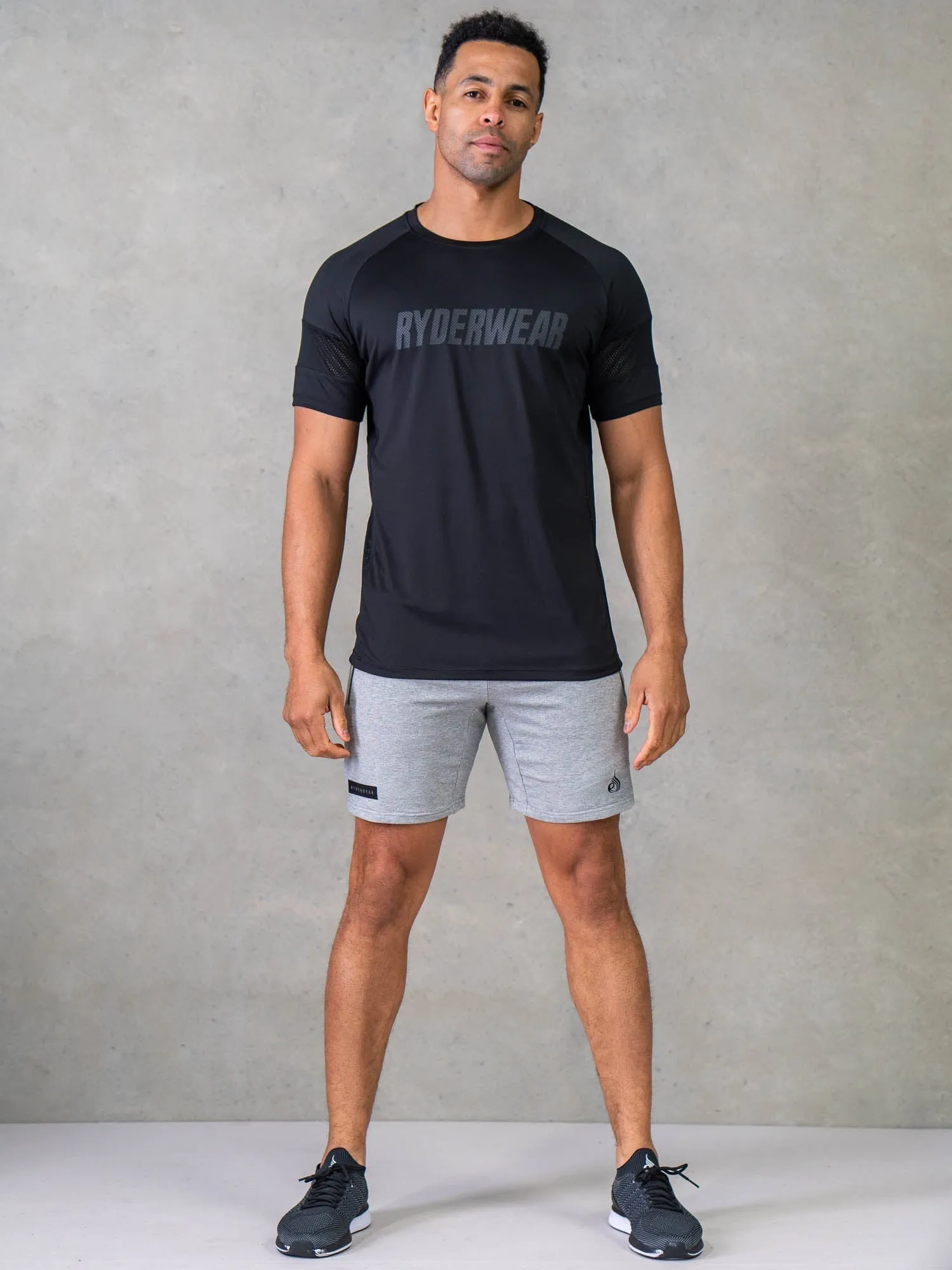 Endurance Track Shorts - Grey Marl