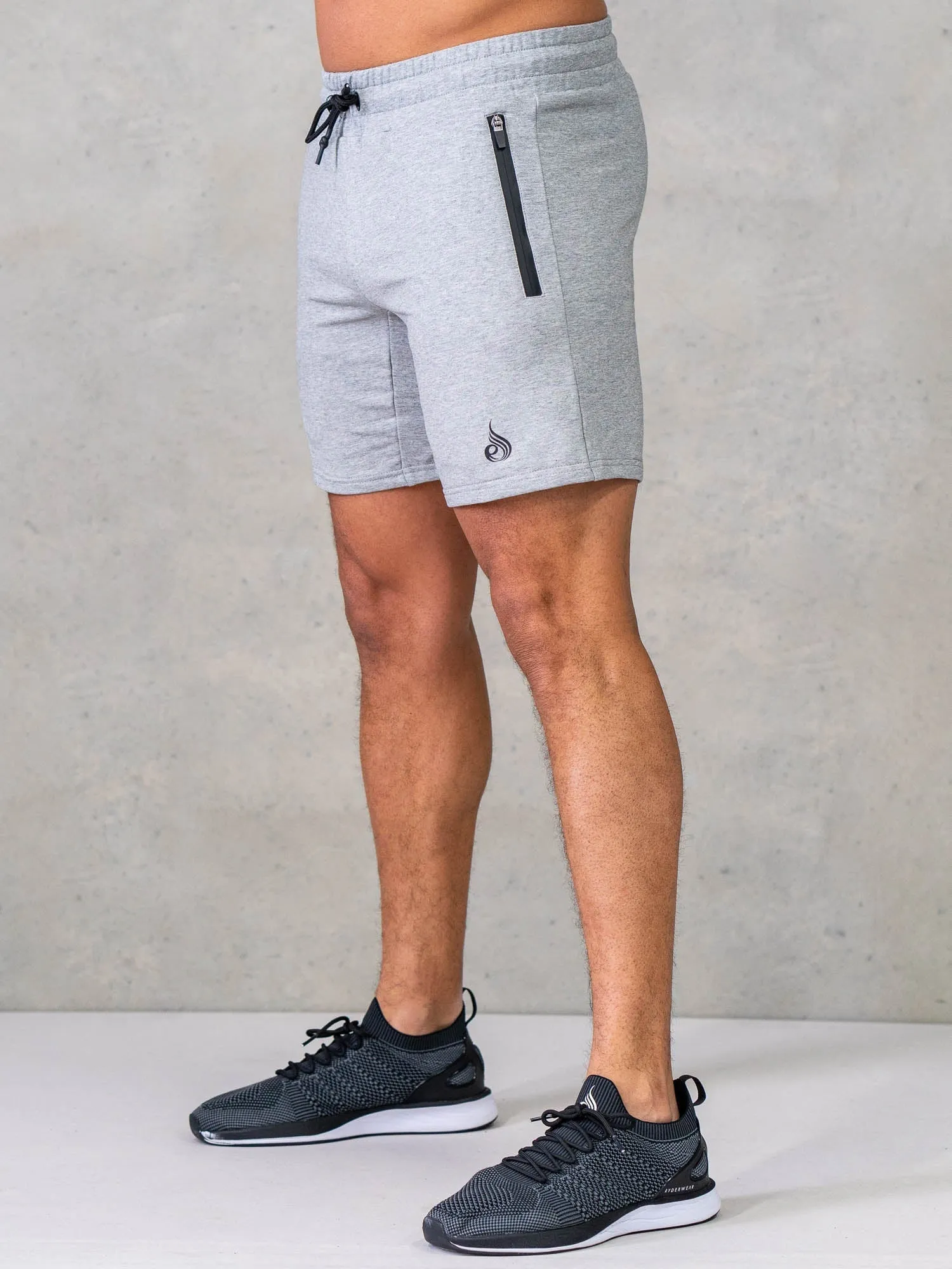 Endurance Track Shorts - Grey Marl