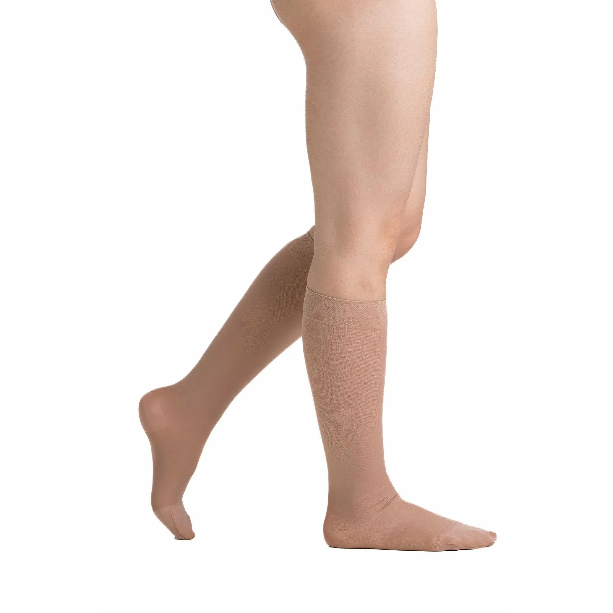 EvoNation Women's Microfiber Opaque 15-20 mmHg Knee High