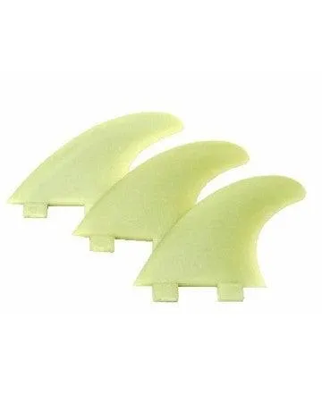 FCS M7 (Large Size) Natural Glass Flex Tri Fin Set