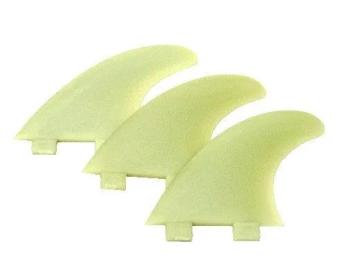 FCS M7 (Large Size) Natural Glass Flex Tri Fin Set