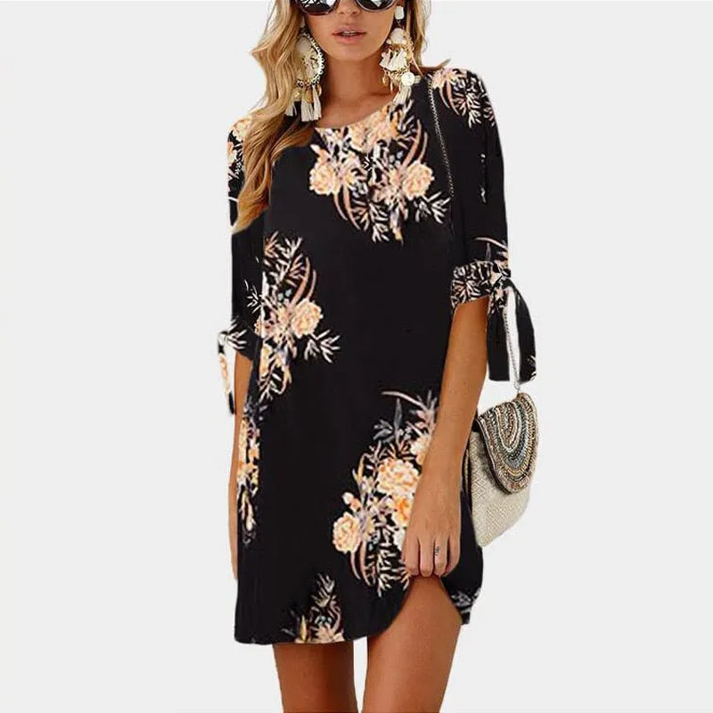 Floral Print Chiffon Sundress