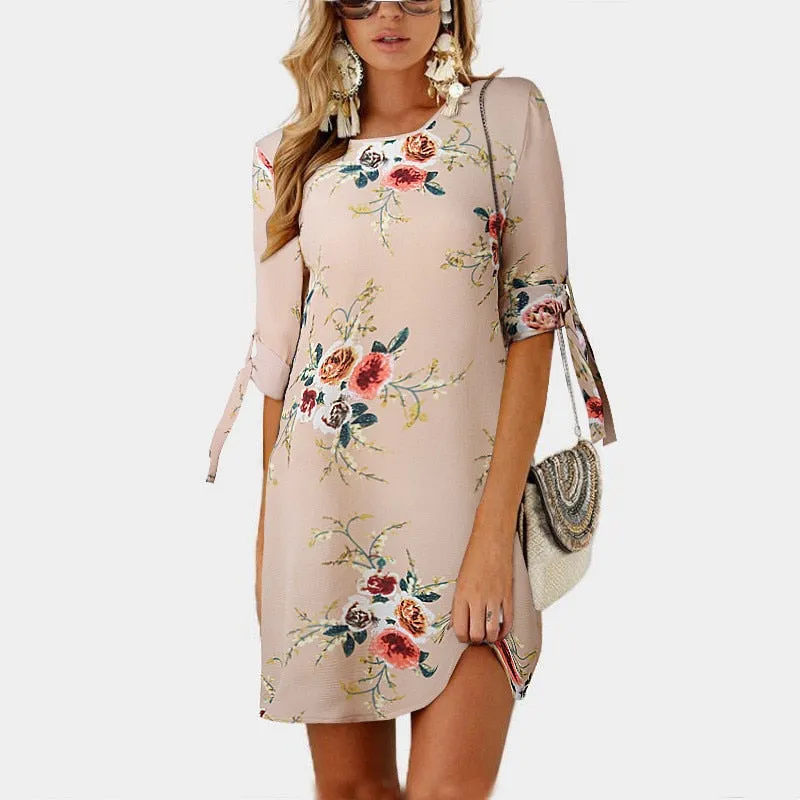 Floral Print Chiffon Sundress