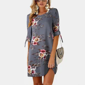 Floral Print Chiffon Sundress