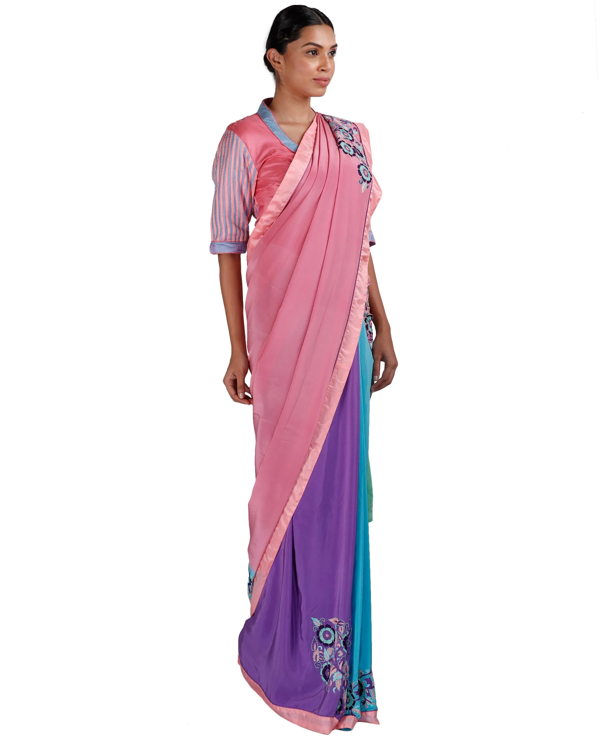 Four Color Saree