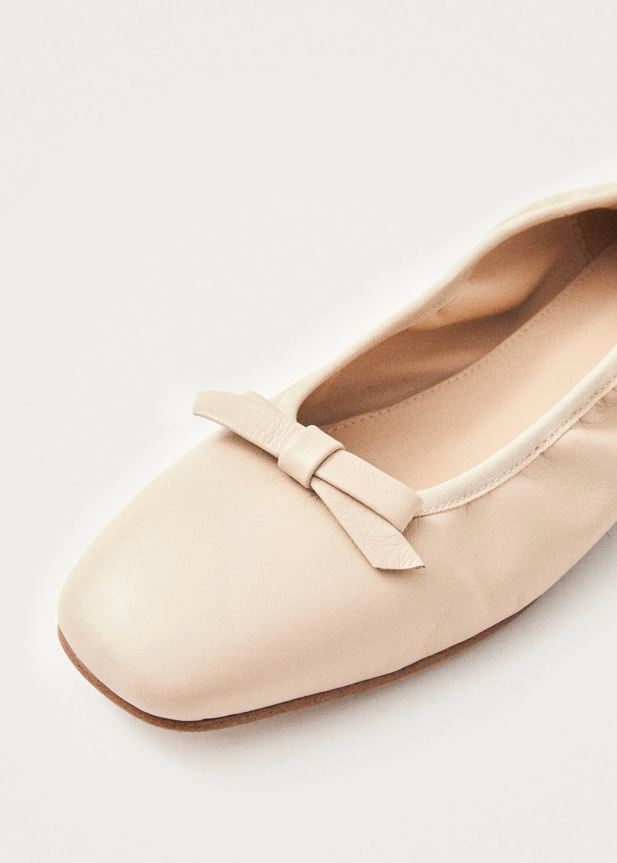 Freya Cream Leather Ballet Flats