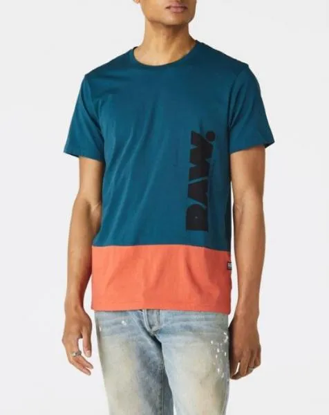 G-STAR INC - Men - Color Block Raw Tee - Nitro