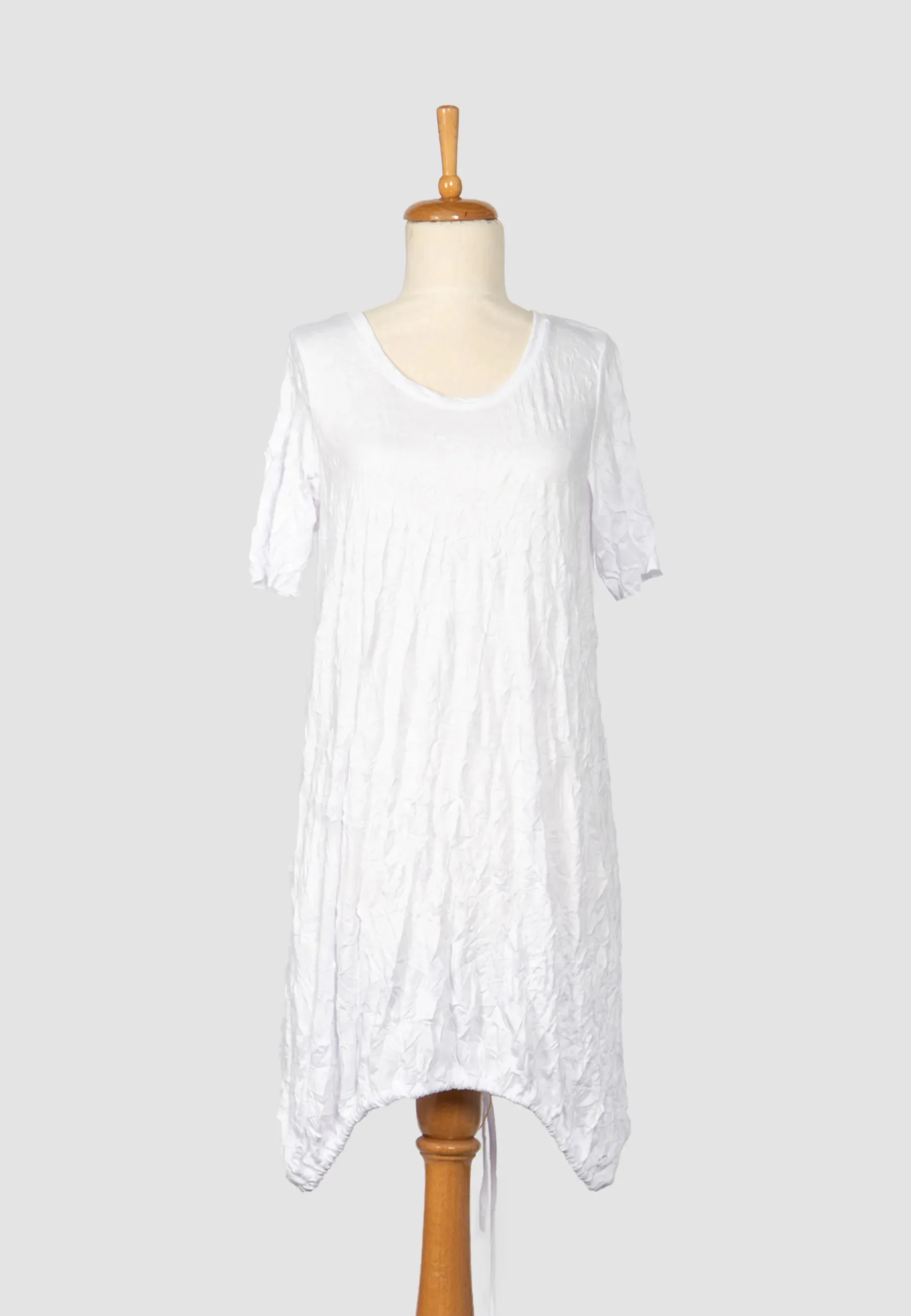 GALE Wrinkled viscose jersey tunic