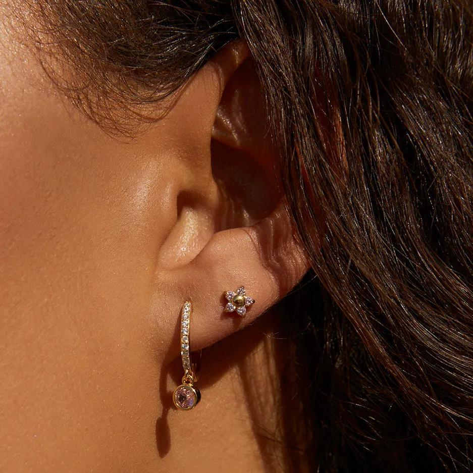 Gardenia Studs - Rose