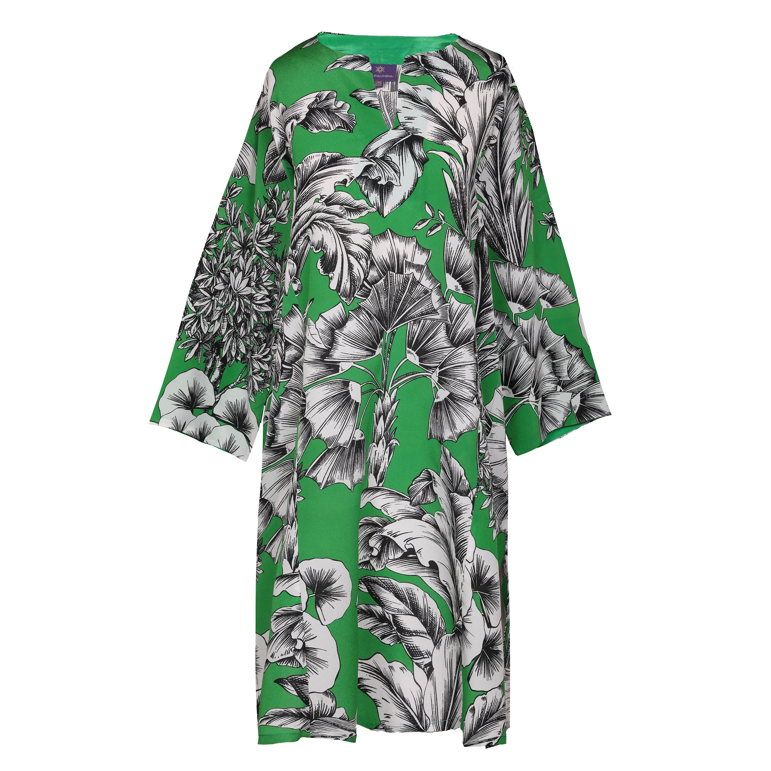 Giardino Verde Italian Silk Midi Tunic