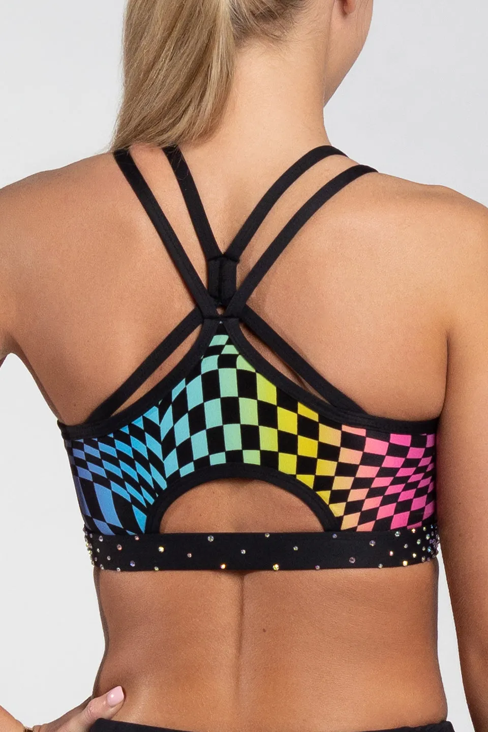 Gillen Sports Bra in Rainbow Crush