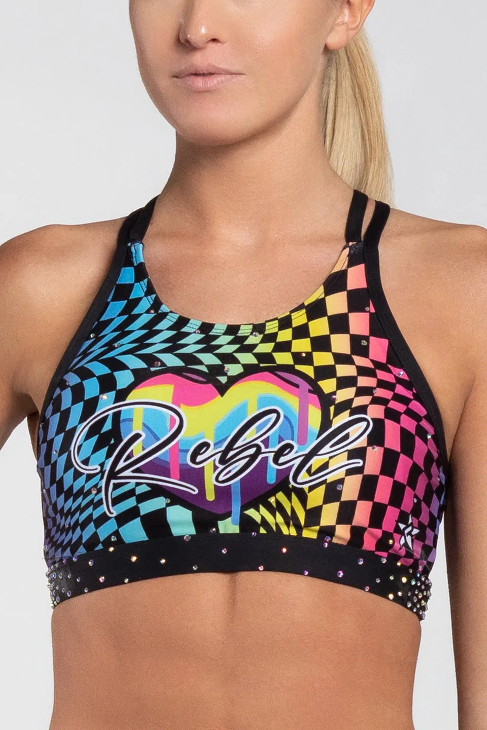 Gillen Sports Bra in Rainbow Crush