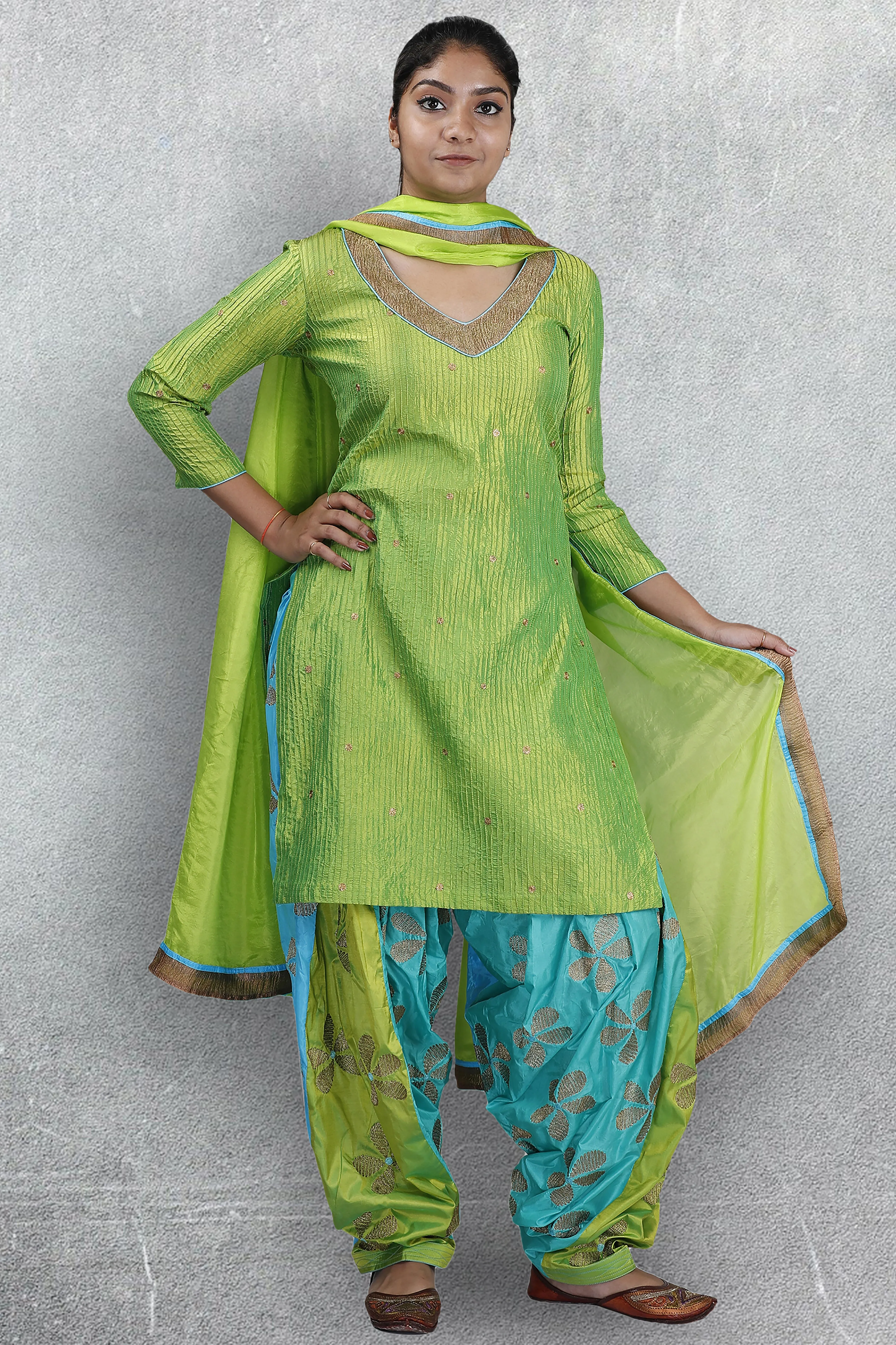 Green Patiala Suit