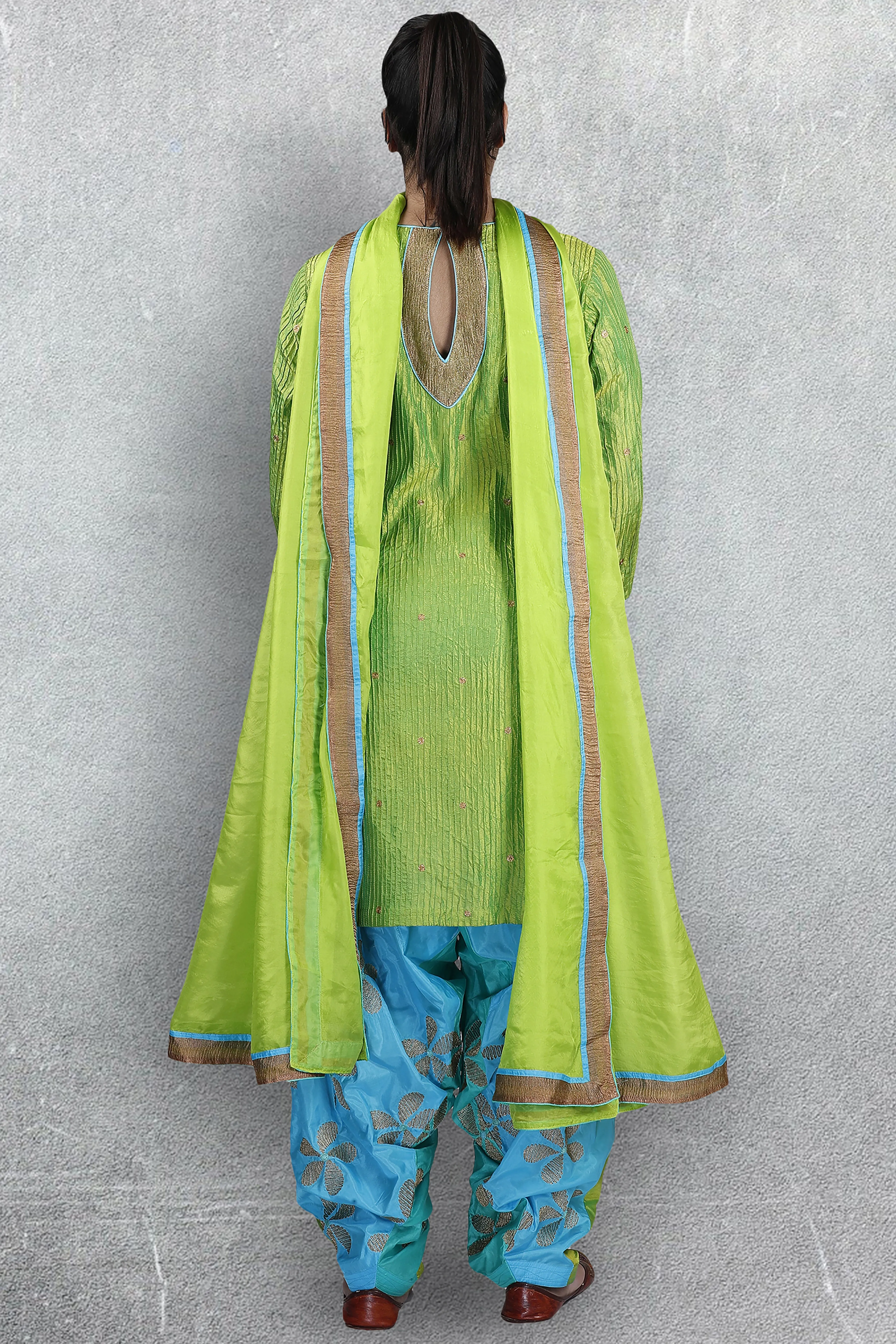 Green Patiala Suit