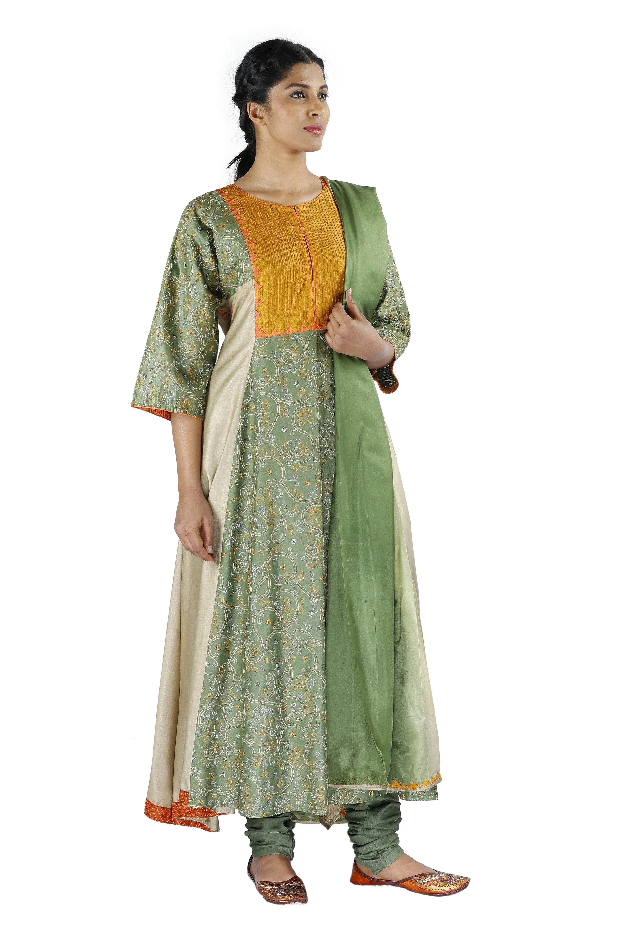 Green Silk Salwar