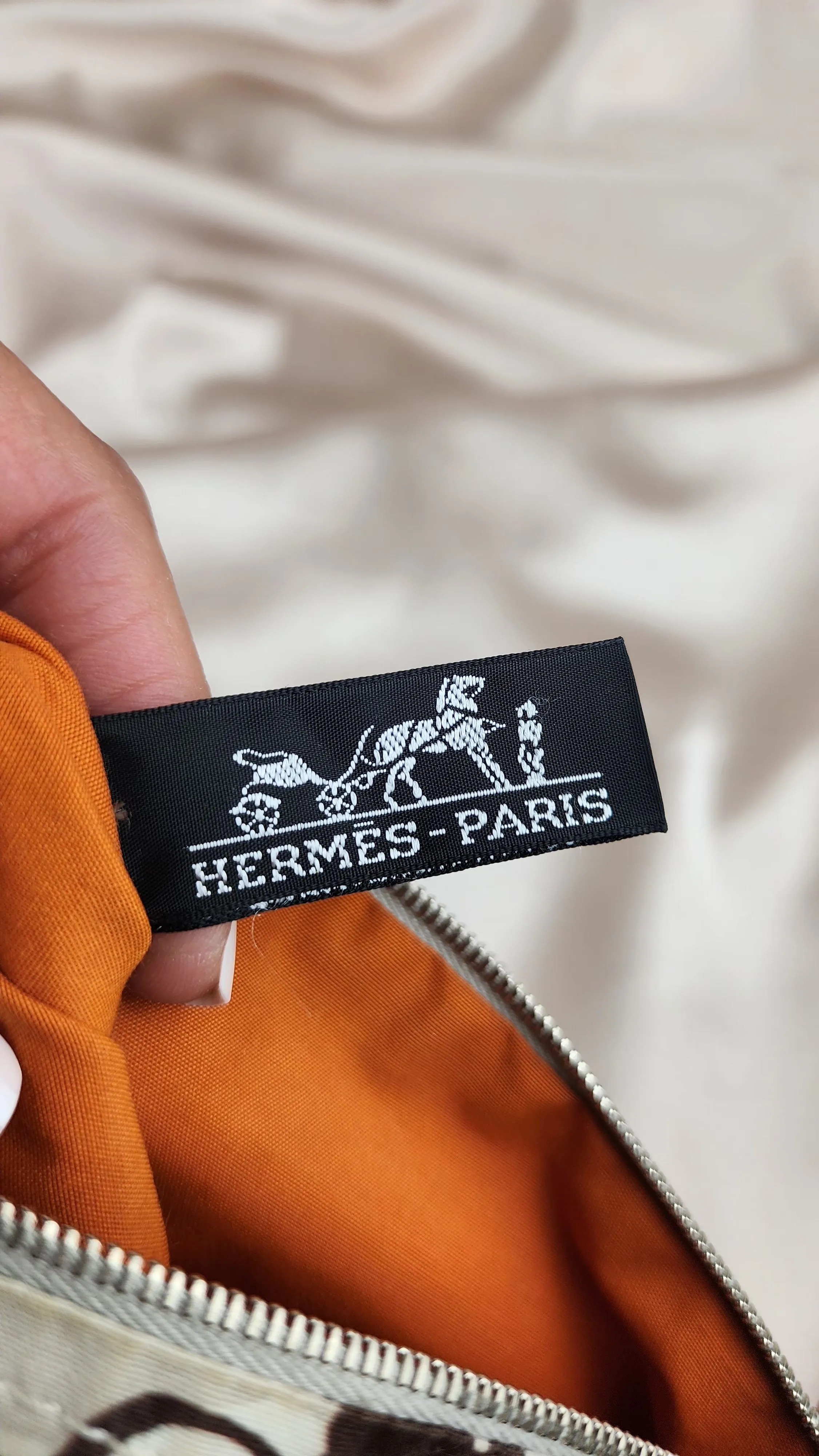 Hermes Canvas Horse Pouch - 866