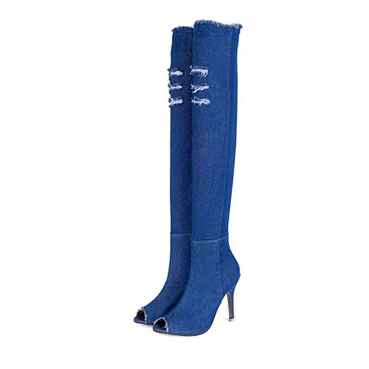 Ida Knee High Jean Boots