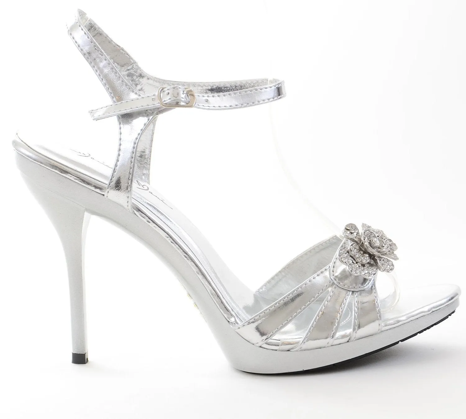 Jeweled Metallic Wedding Formal Evening Women's Platform Sandals