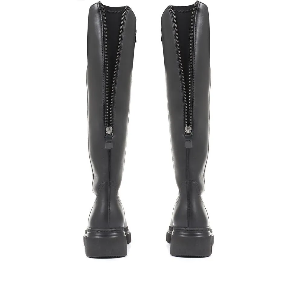 Juan Leather Knee High Boots - GAB34521 / 321 164