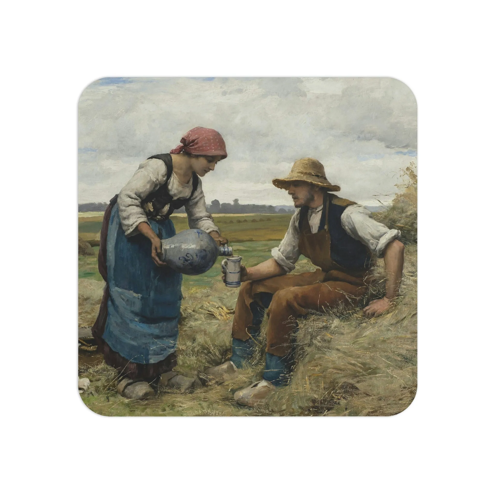 Julien Dupre: "Femme Versant a Boire" - Coasters (50, 100 pcs)