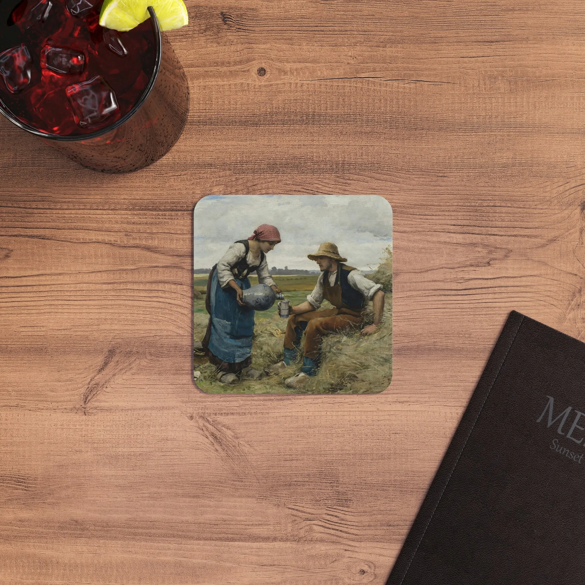 Julien Dupre: "Femme Versant a Boire" - Coasters (50, 100 pcs)