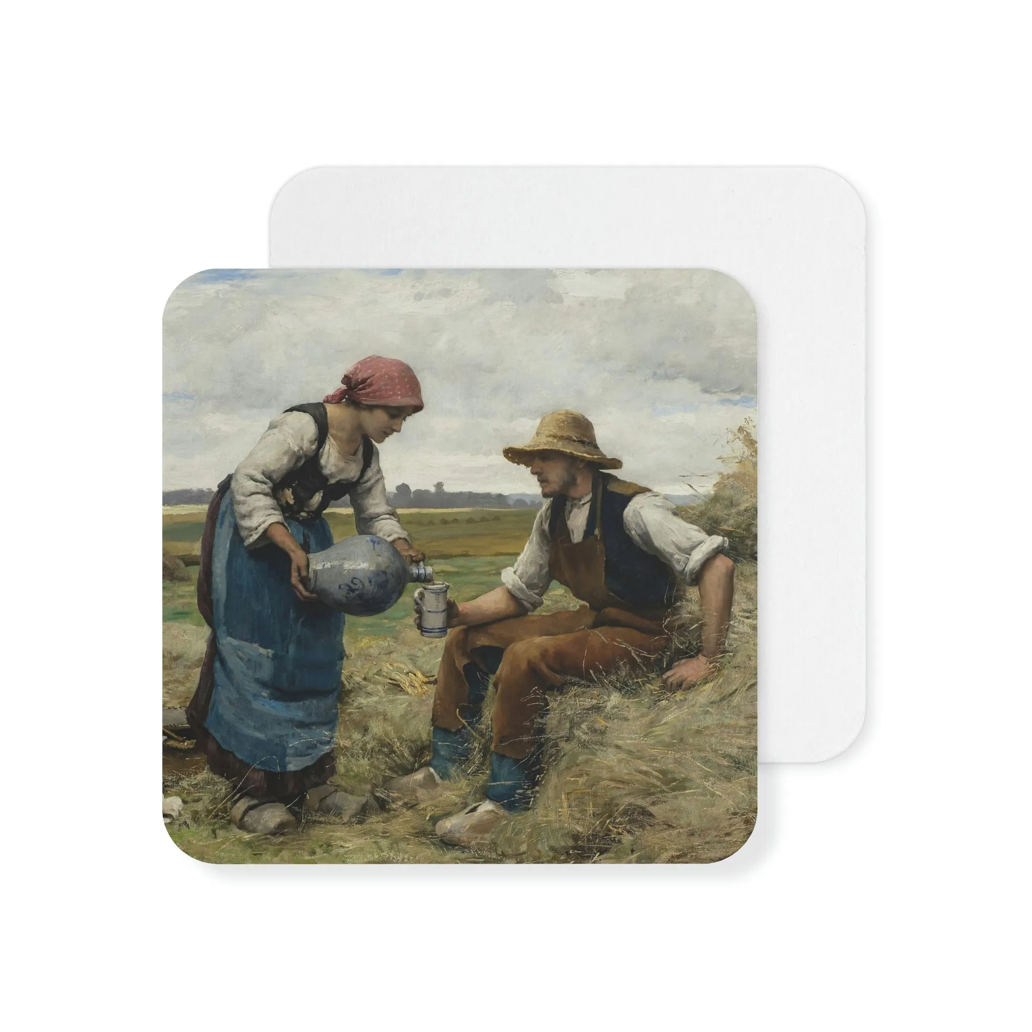 Julien Dupre: "Femme Versant a Boire" - Coasters (50, 100 pcs)