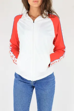 Kappa Track Jacket Red/White Medium