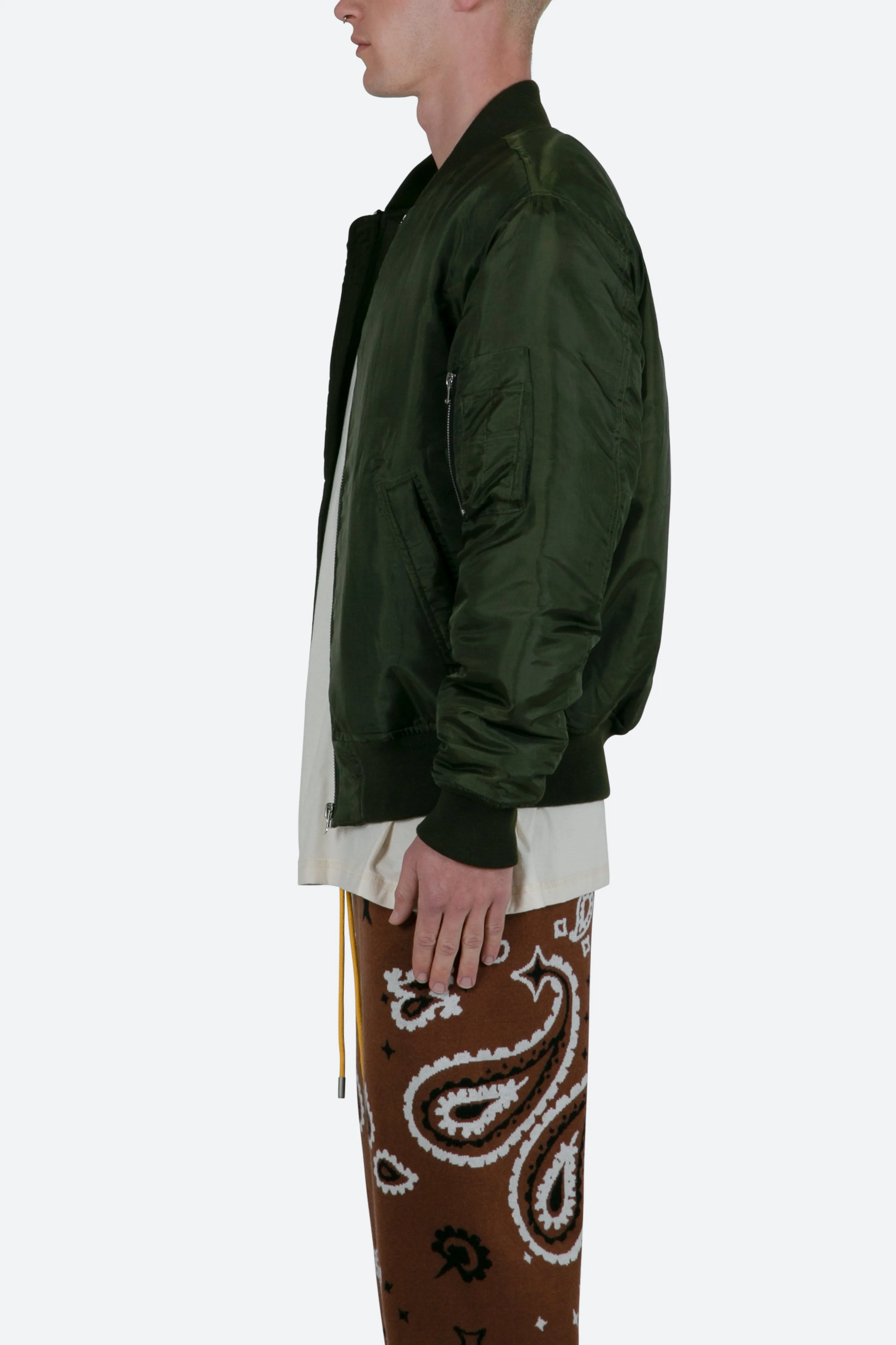 Lightweight Bomber Jacket - Olive