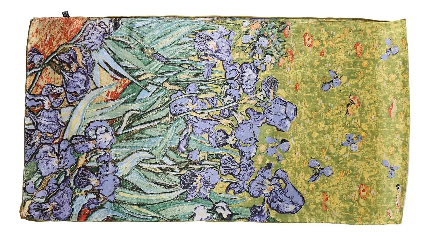 Long Charmeuse Satin Silk Scarf with Classic Vangogh Painting Print LZD110