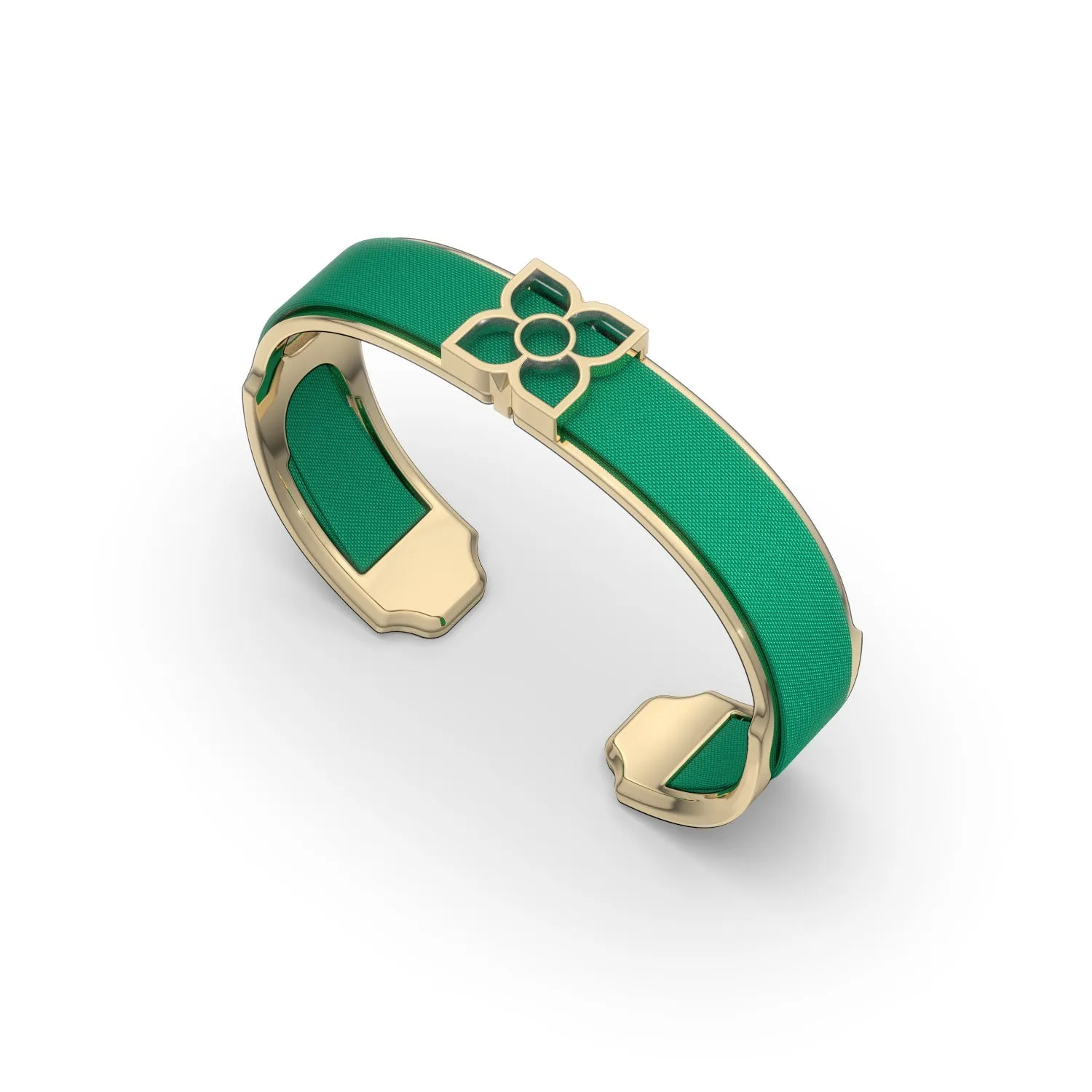 Lotus Silk Cuff - Python Green