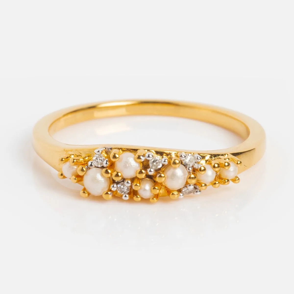 Madeline Pearl and Diamond Scatter Ring