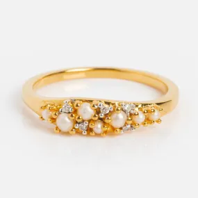 Madeline Pearl and Diamond Scatter Ring