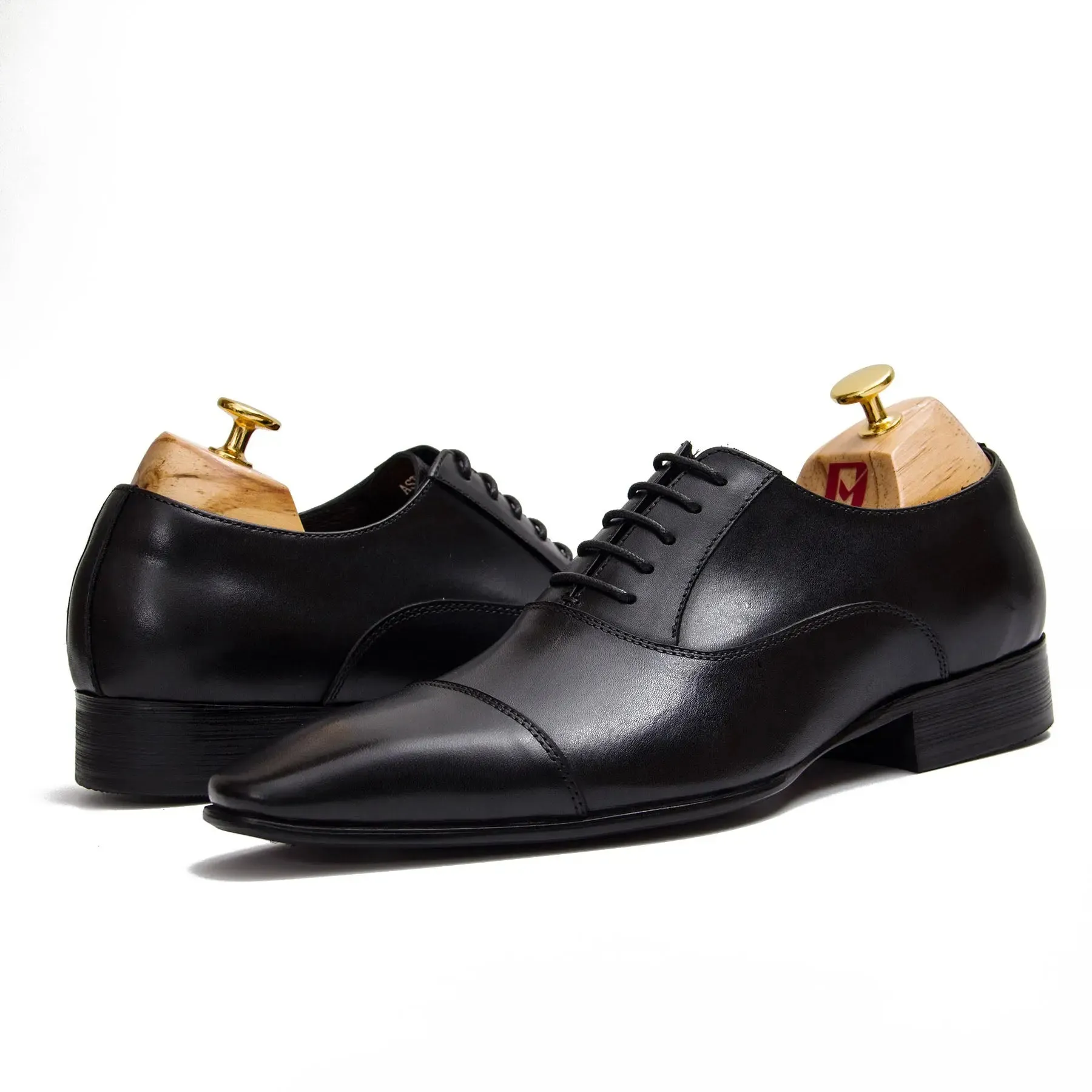 Men's Black Leather Oxford Shoes