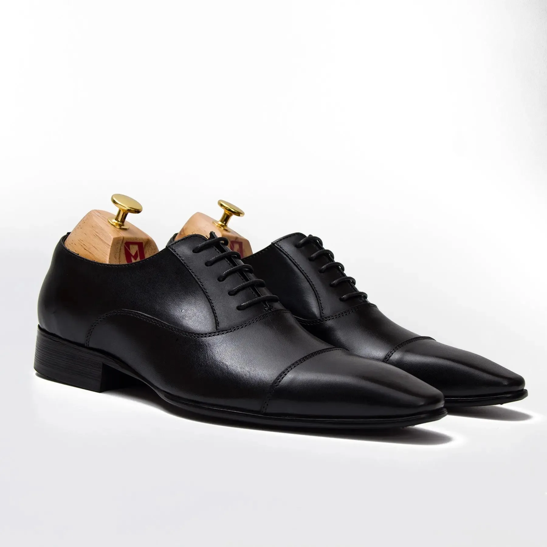 Men's Black Leather Oxford Shoes