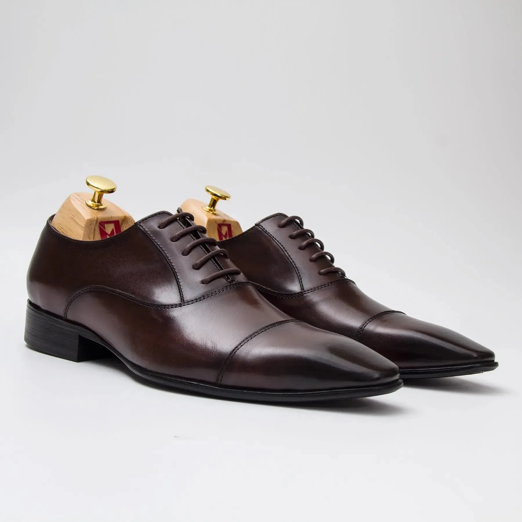 Men's Black Leather Oxford Shoes