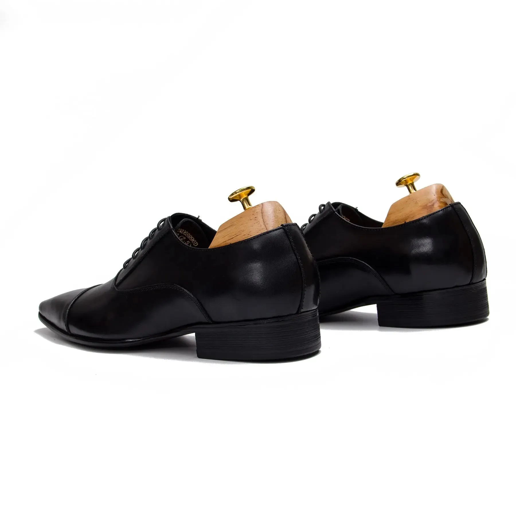 Men's Black Leather Oxford Shoes