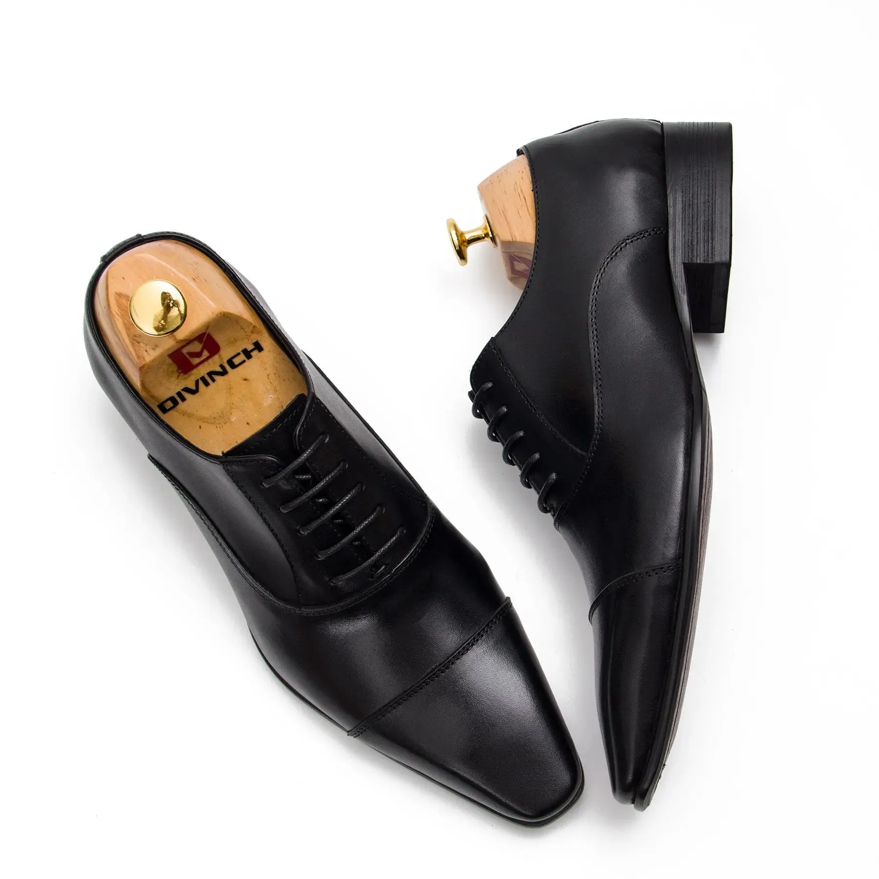 Men's Black Leather Oxford Shoes