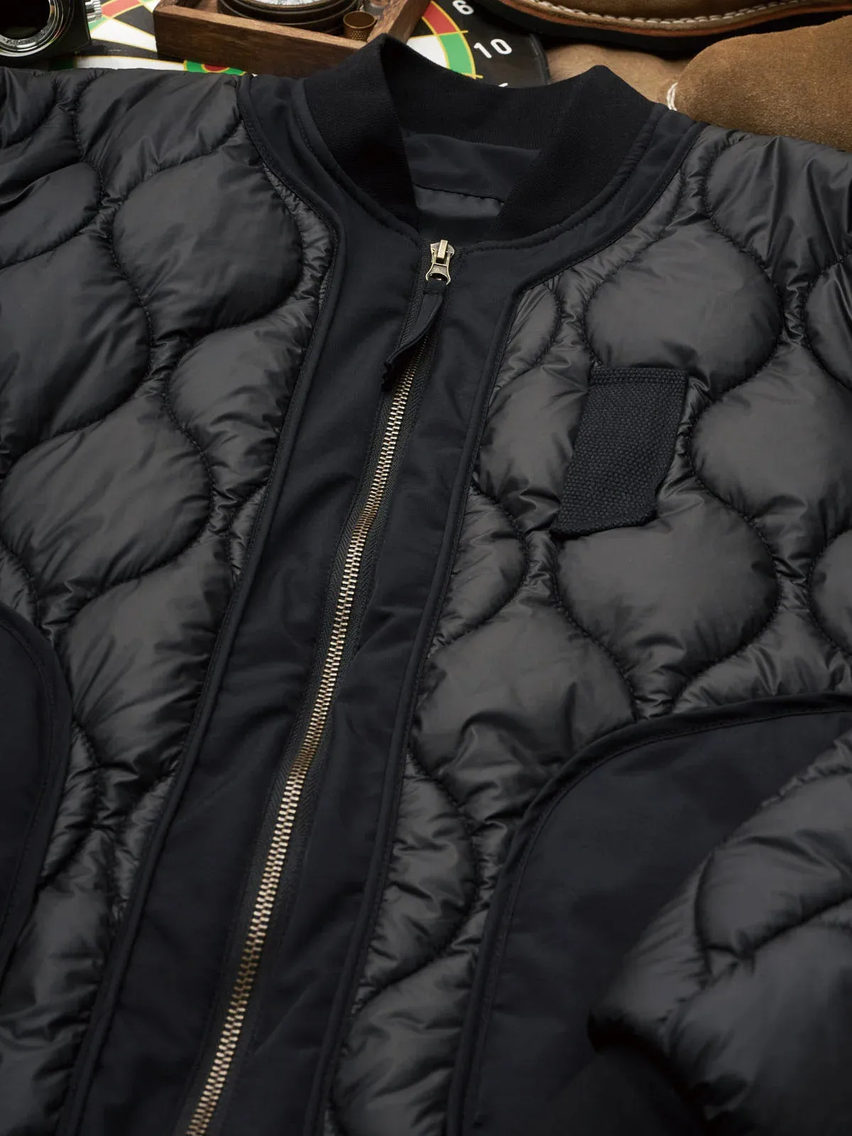 Men's Padded Quilted Lightweight Bomber Jacket