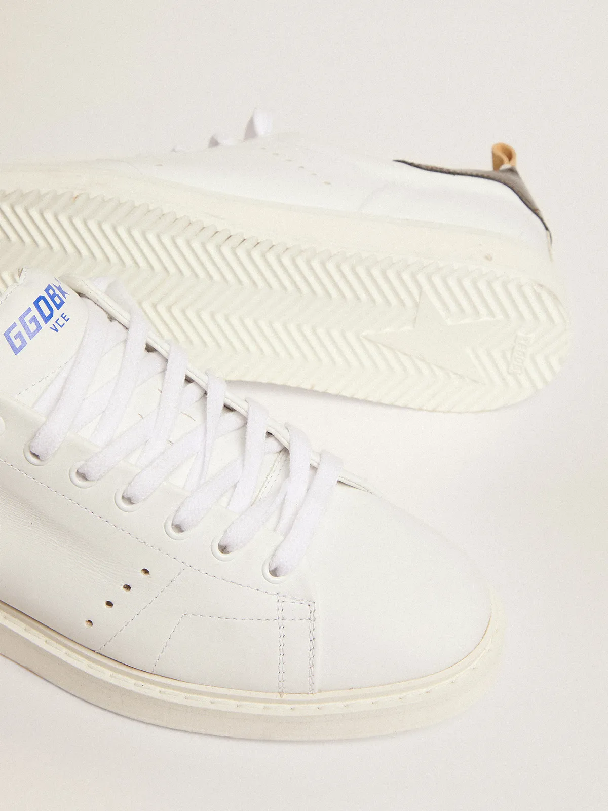 Men's Starter in white naplack with painted leather heel tab