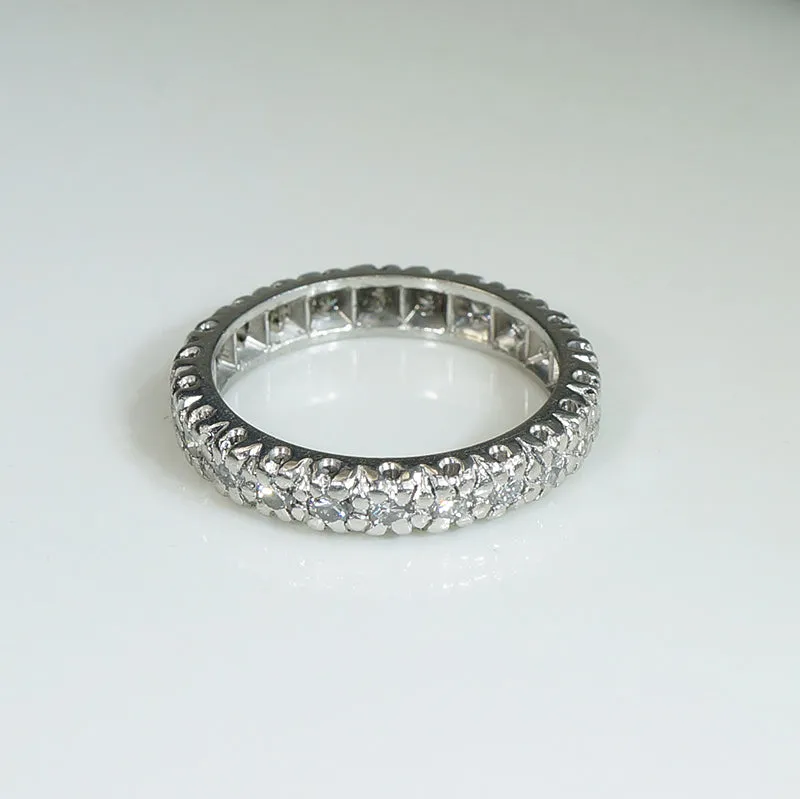 Mid Century Diamond & Platinum Eternity Band