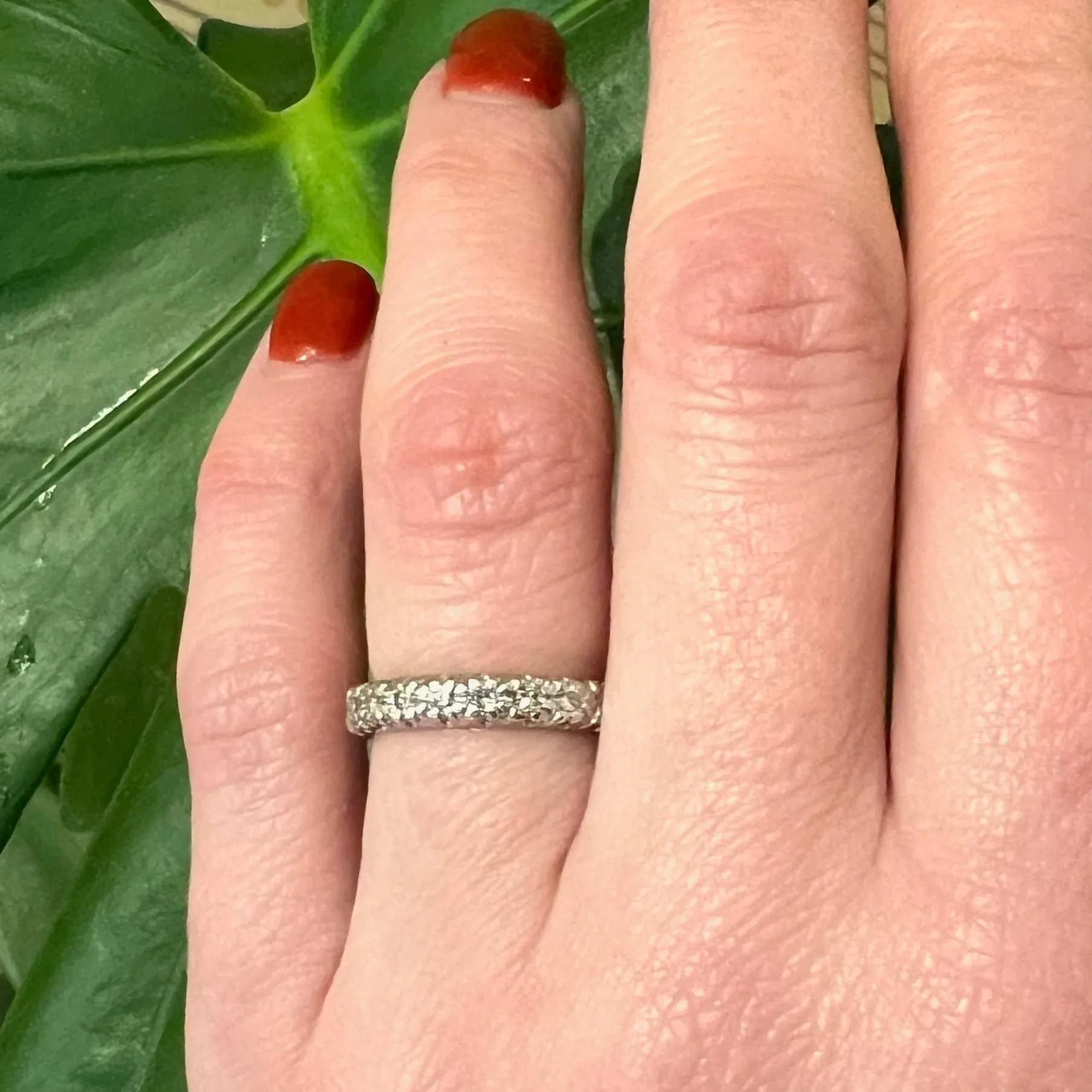 Mid Century Diamond & Platinum Eternity Band