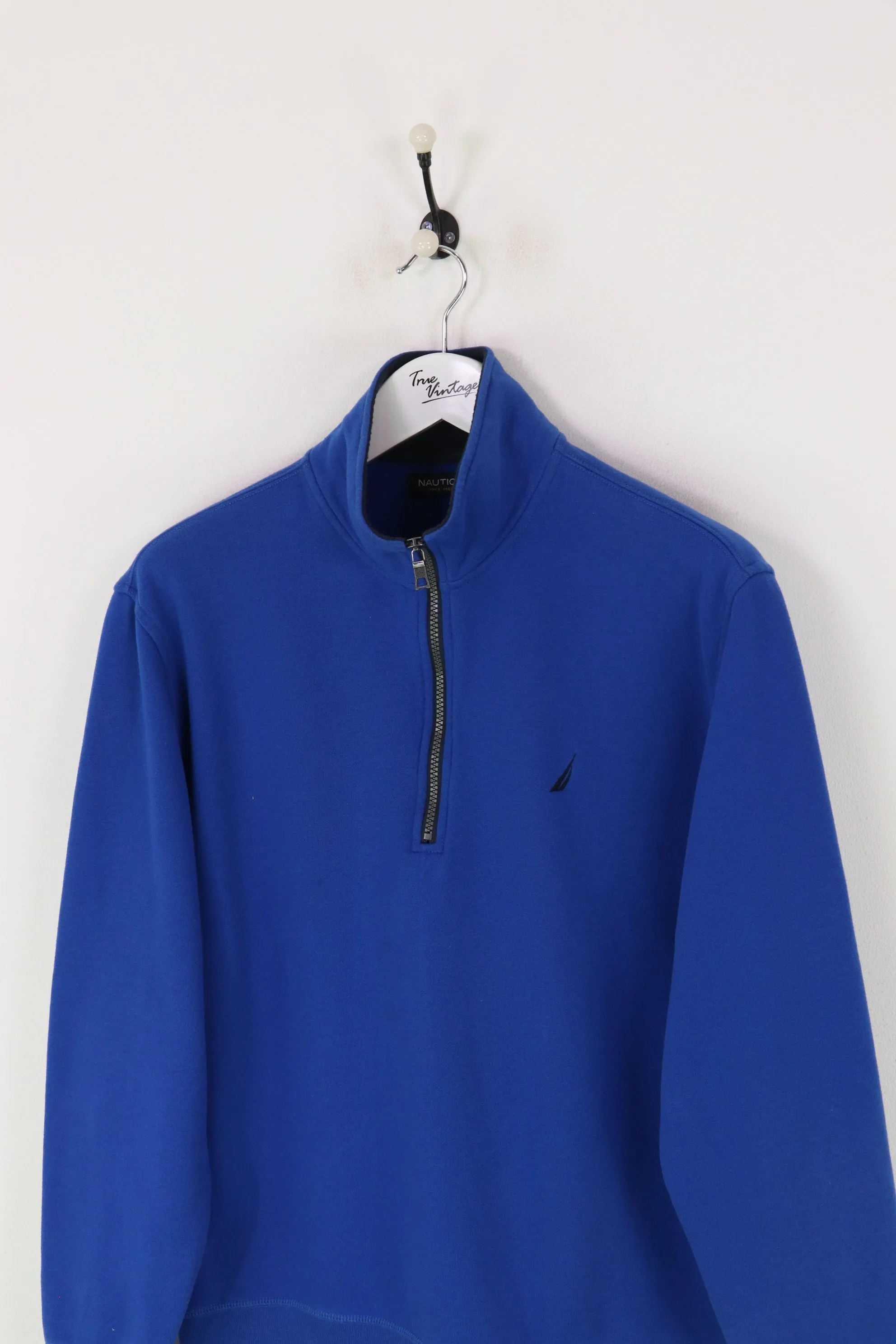 Nautica 1/4 Zip Sweatshirt Blue Large