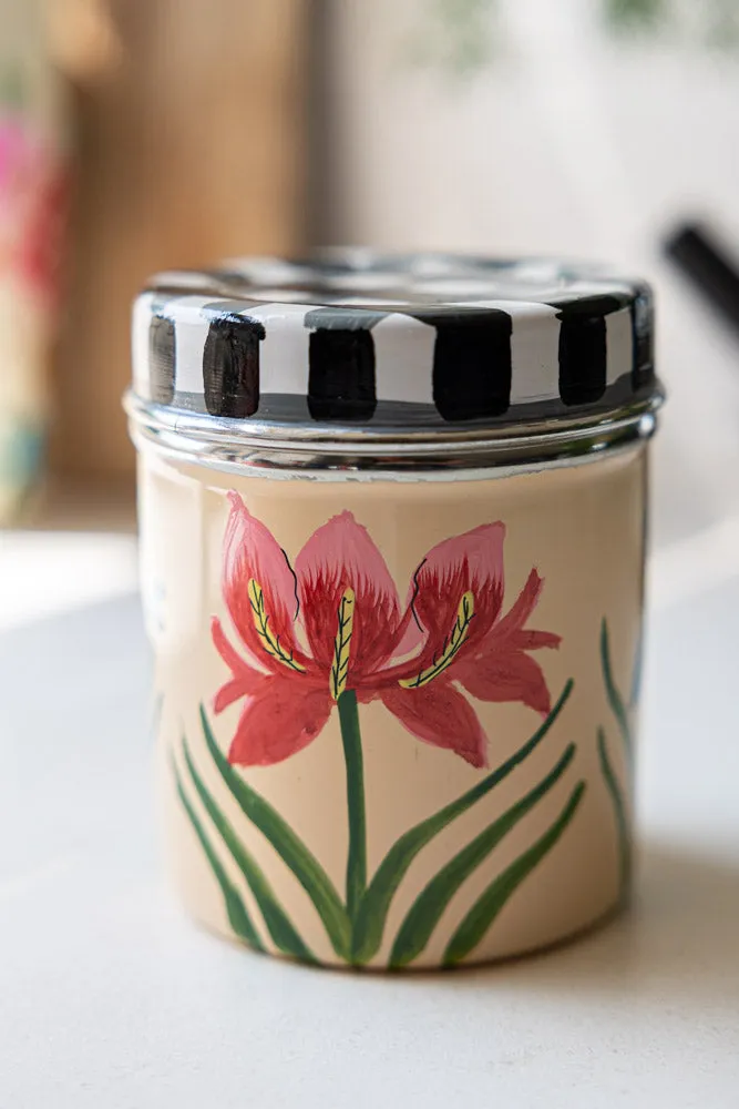 Orchids & Checkered Spice Tin