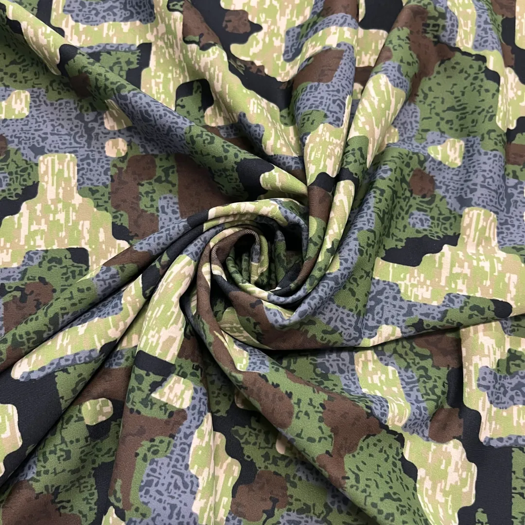 Polyester/Spandex Knit Fabric - Deep Cover Camo (Sold per Yard)