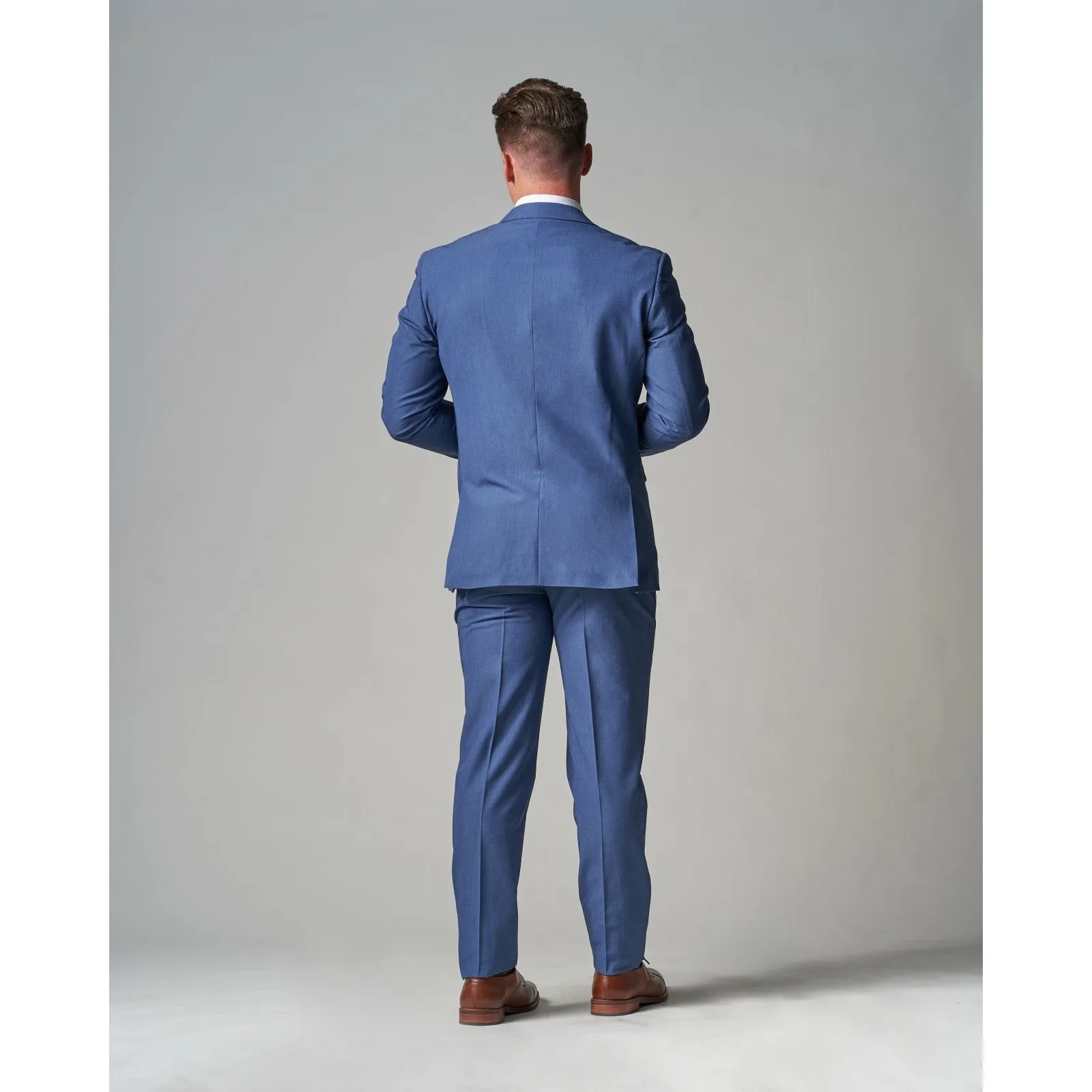 Powder Blue Tempo Stretch Slim Fit Suit