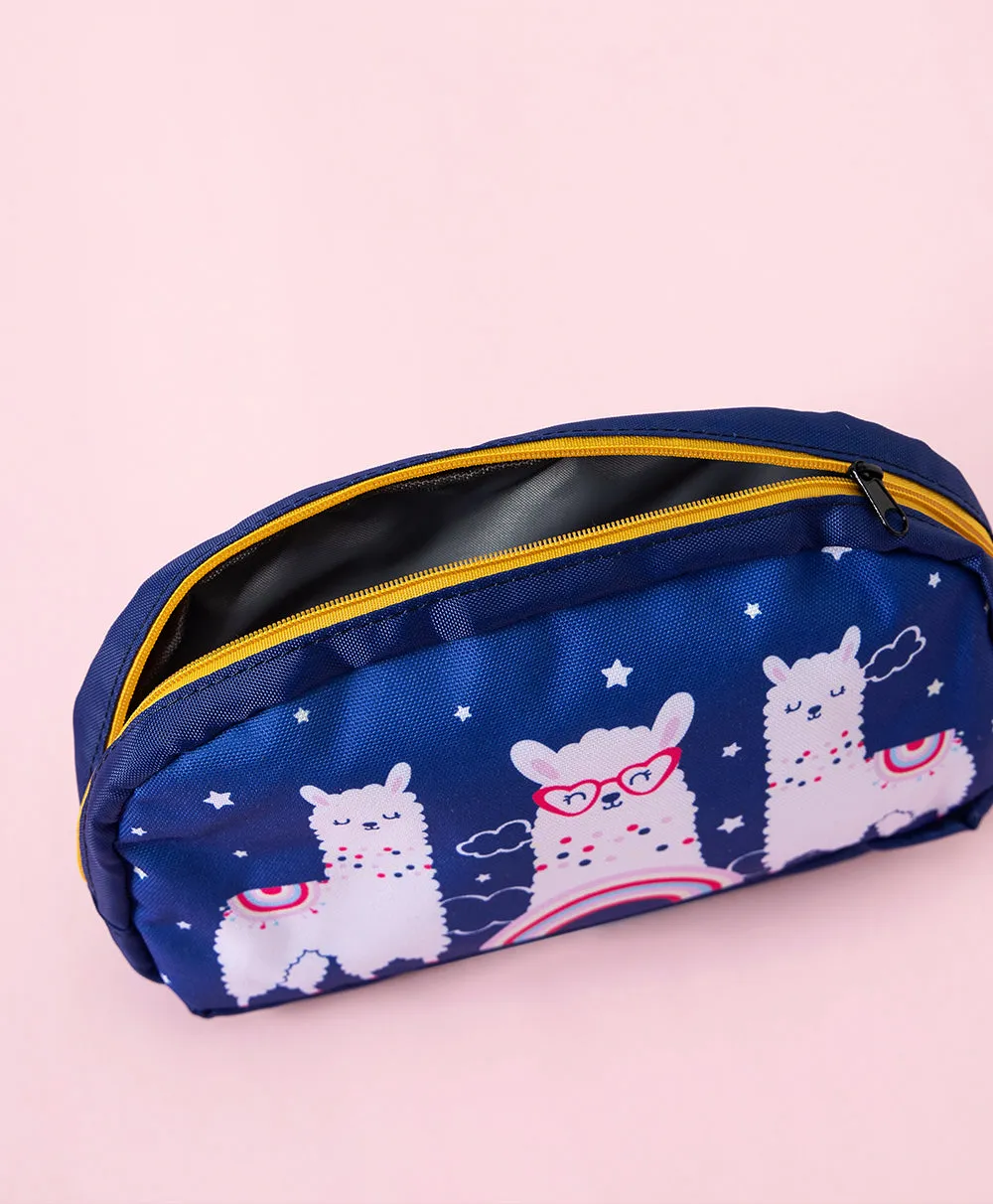 Rainbow Llama 2-in-1 Cosmetic Pouch