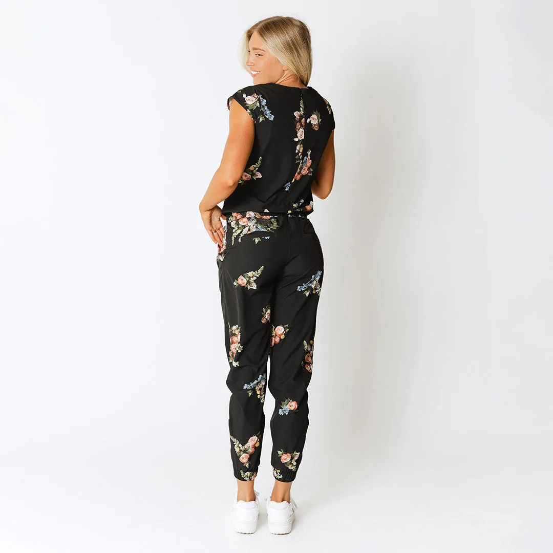 Rose Black Jumpsuit