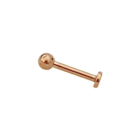 Rose Gold Ball Stud Flat Back Earring