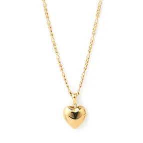 Rose Heart Necklace - Gold