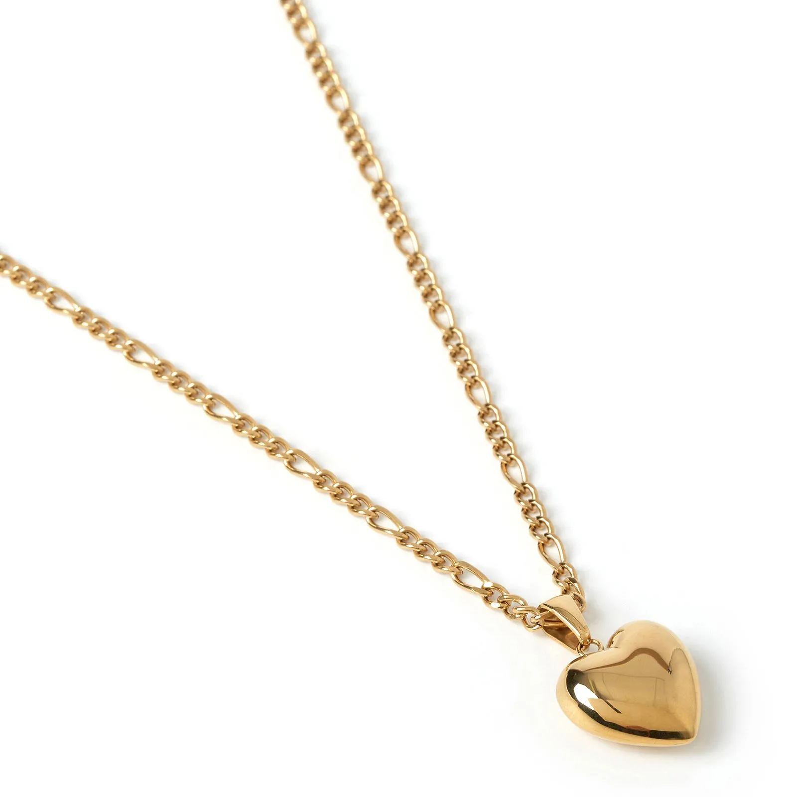 Rose Heart Necklace - Gold